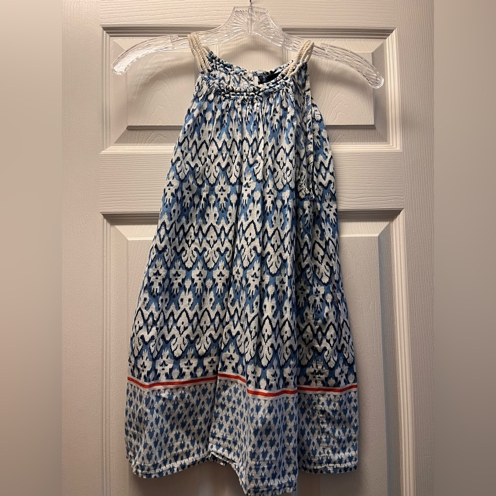 Blue ikat tank top